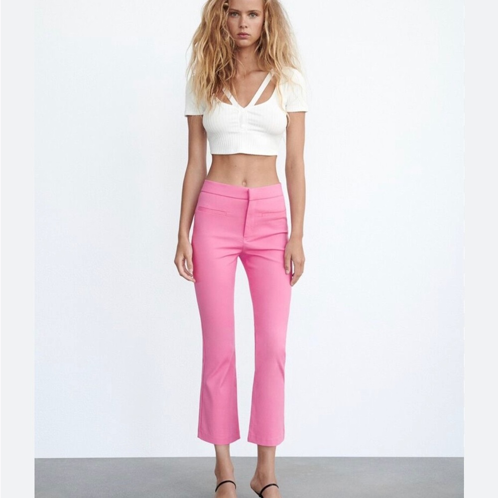 Zara Pink Cropped Pants
